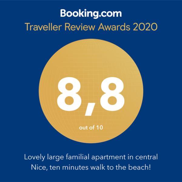 Lovely Large Familial Apartment In Central Nice, Ten Minutes Walk To The Beach! Ngoại thất bức ảnh